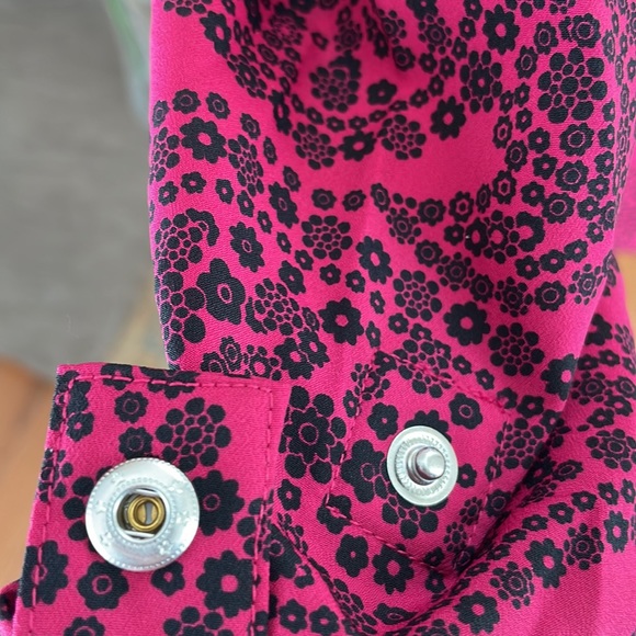 MICHAEL KORS ~ Floral Paisley-Print Zip-Up Top ~ Azalea ~ NWT! - Picture 9 of 13